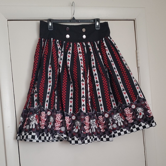Thorn & Fable Dresses & Skirts - NW/OT Hot Topic's Mad Tea Party Stripe Suspender Skirt